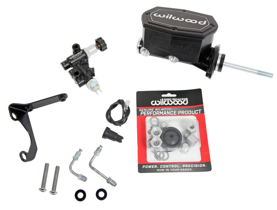 Wilwood Disc Brakes Wilwood Aluminum Tandem Compact Master Cylinder Kits 261-14961-BK Autofit