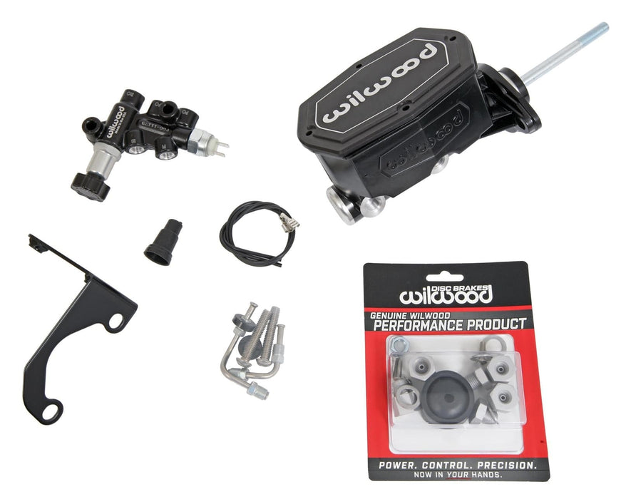 Wilwood Disc Brakes Wilwood Aluminum Tandem Compact Master Cylinder Kits 261-14962-BK Autofit