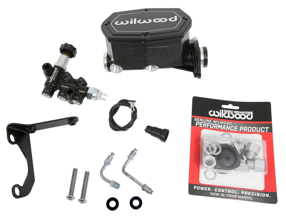 Wilwood Disc Brakes Wilwood Aluminum Tandem Compact Master Cylinder Kits 261-14963-BK Autofit
