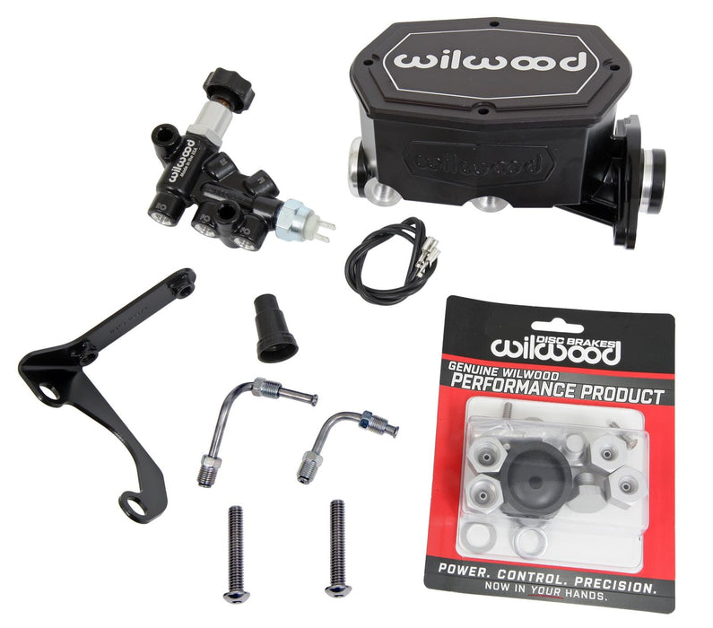 Wilwood Disc Brakes Wilwood Aluminum Tandem Compact Master Cylinder Kits 261-14964-BK Autofit