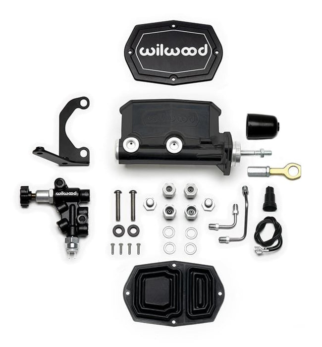 Wilwood Disc Brakes Wilwood Aluminum Tandem Compact Master Cylinder Kits 261-15522-BK Autofit