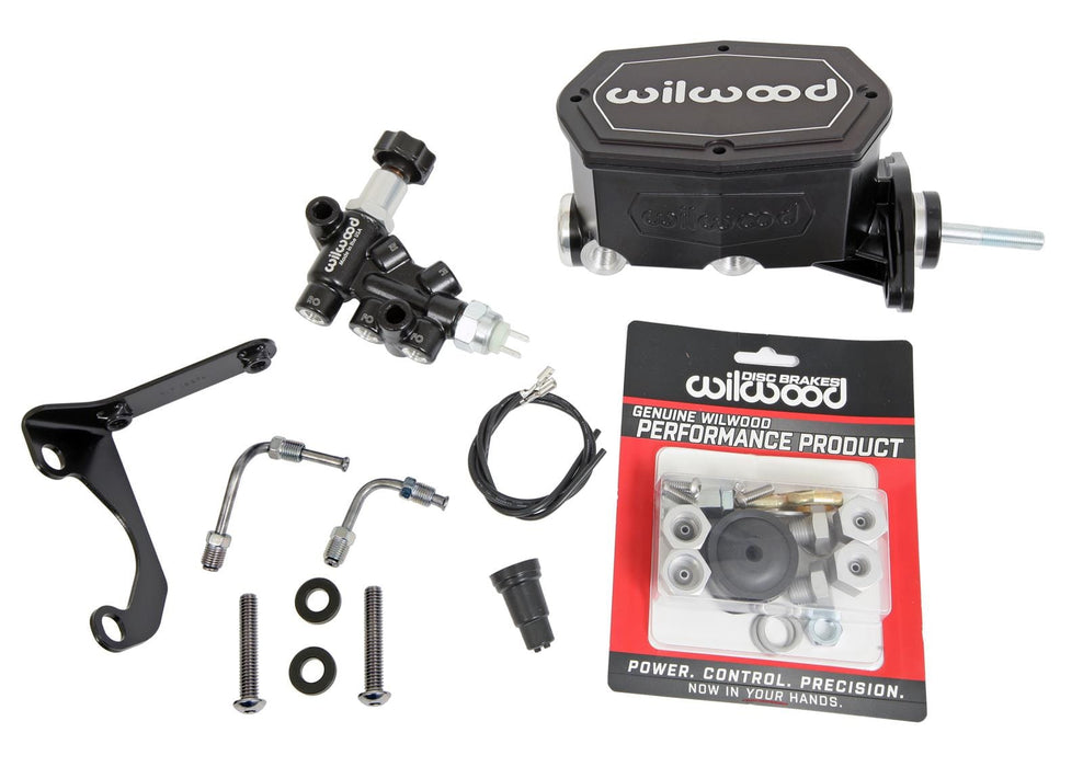 Wilwood Disc Brakes Wilwood Aluminum Tandem Compact Master Cylinder Kits 261-15522-BK Autofit