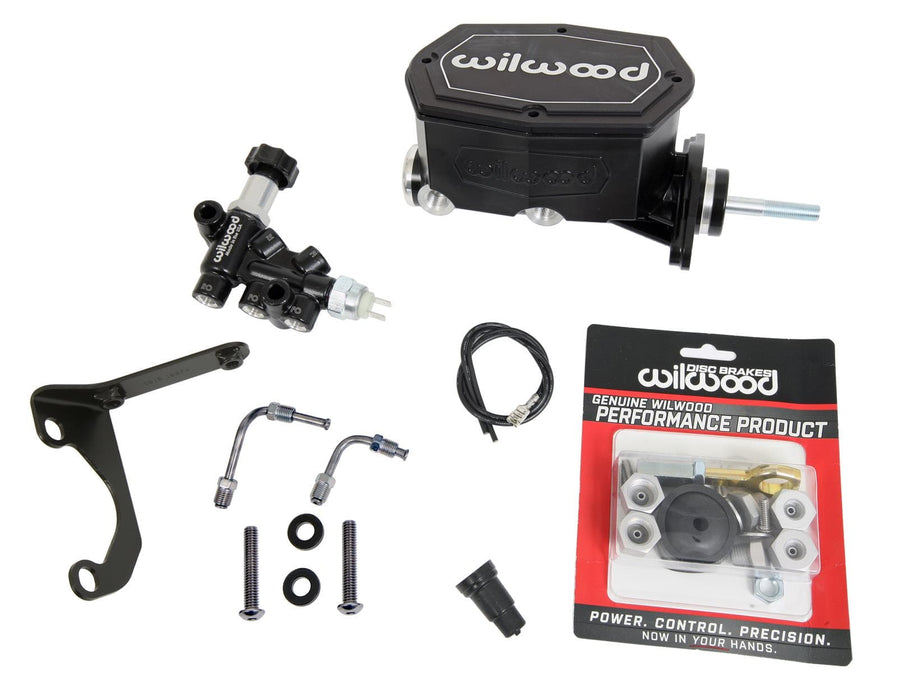 Wilwood Disc Brakes Wilwood Aluminum Tandem Compact Master Cylinder Kits 261-15523-BK Autofit