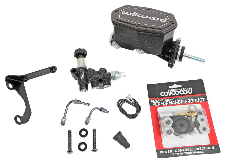 Wilwood Disc Brakes Wilwood Aluminum Tandem Compact Master Cylinder Kits 261-15544-BK Autofit