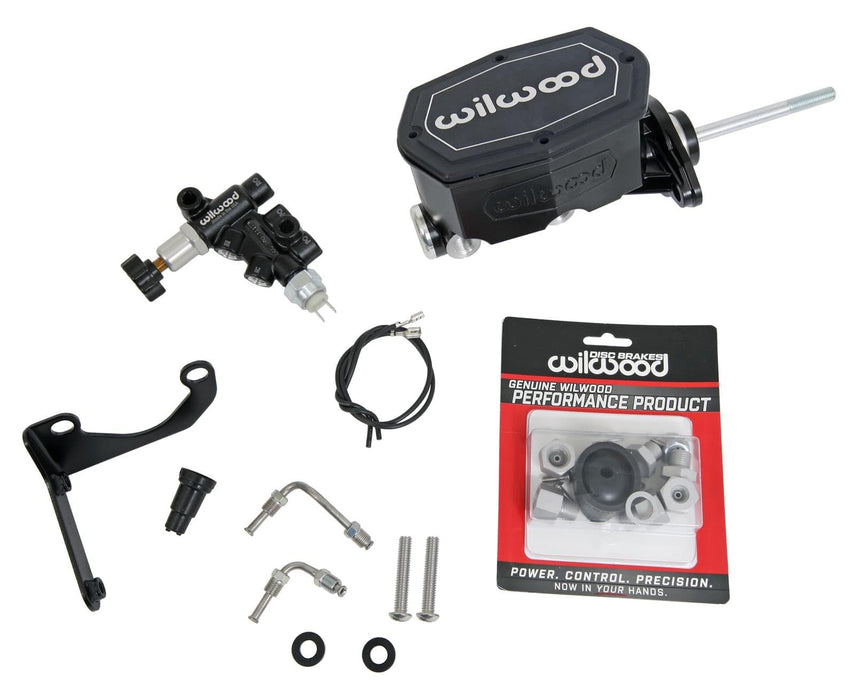 Wilwood Disc Brakes Wilwood Aluminum Tandem Compact Master Cylinder Kits 261-15662-BK Autofit