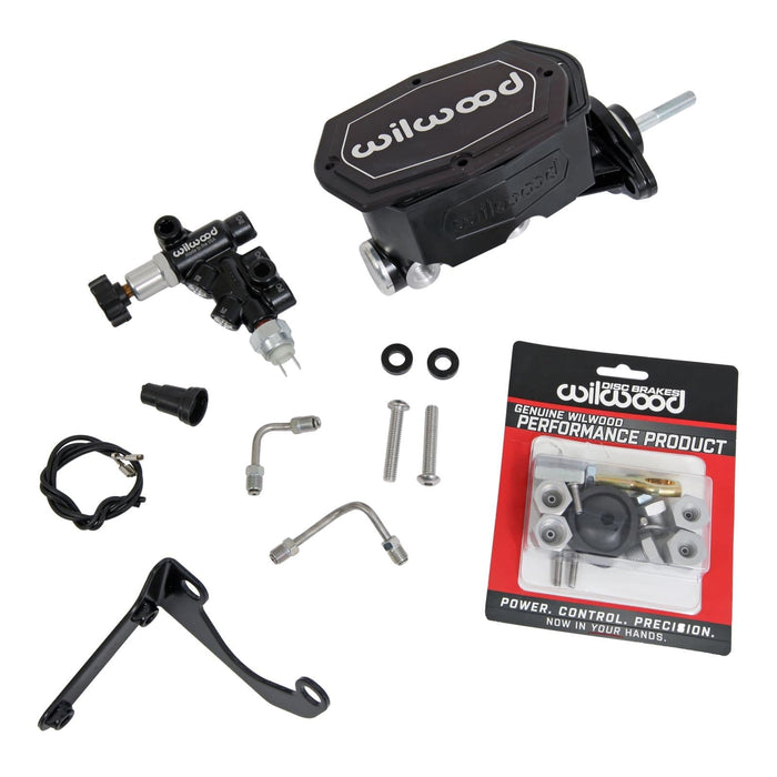 Wilwood Disc Brakes Wilwood Aluminum Tandem Compact Master Cylinder Kits 261-15663-BK Autofit
