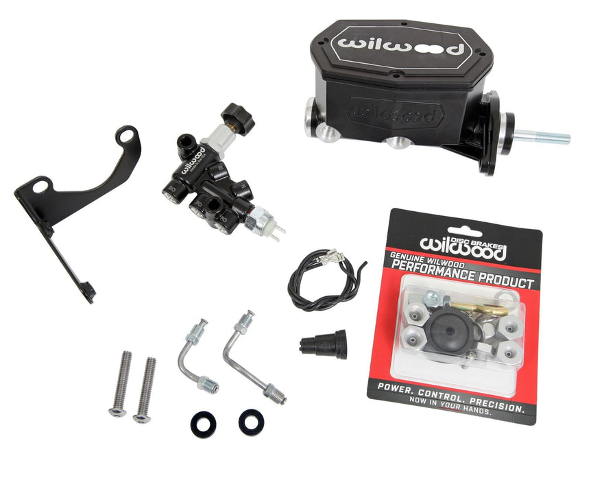 Wilwood Disc Brakes Wilwood Aluminum Tandem Compact Master Cylinder Kits 261-15664-BK Autofit