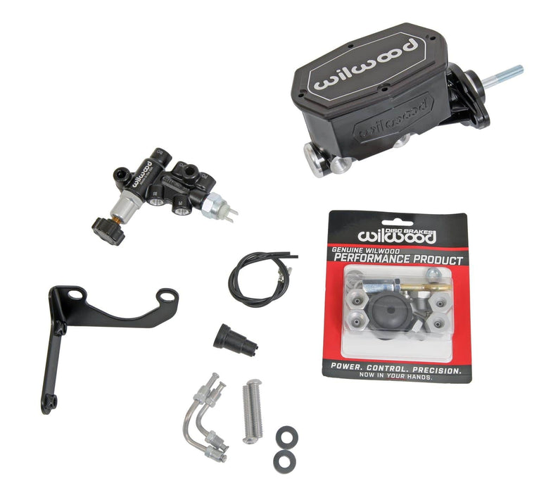 Wilwood Disc Brakes Wilwood Aluminum Tandem Compact Master Cylinder Kits 261-15665-BK Autofit