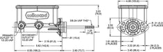 Wilwood Disc Brakes Wilwood Aluminum Tandem Compact Master Cylinders 260-16521-BK Autofit