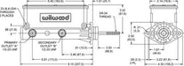 Wilwood Disc Brakes Wilwood Aluminum Tandem Master Cylinders 260-9439-BK Autofit