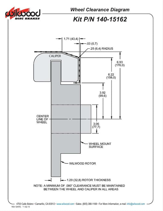 Wilwood Disc Brakes Wilwood Classic Series Dynalite Front Brake Kits 140-15162 Autofit