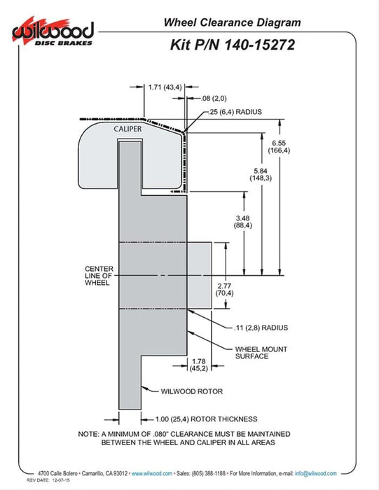 Wilwood Disc Brakes Wilwood Classic Series Dynalite Front Brake Kits 140-15272 Autofit