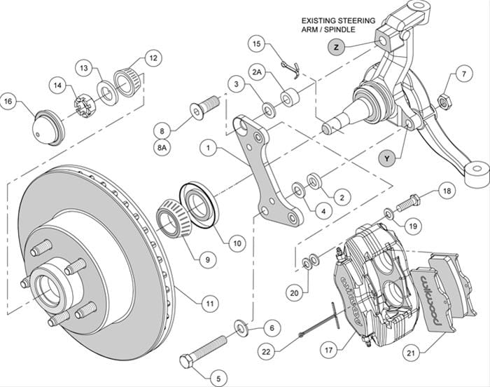 Wilwood Disc Brakes Wilwood Classic Series Dynalite Front Brake Kits 140-15272-R Autofit