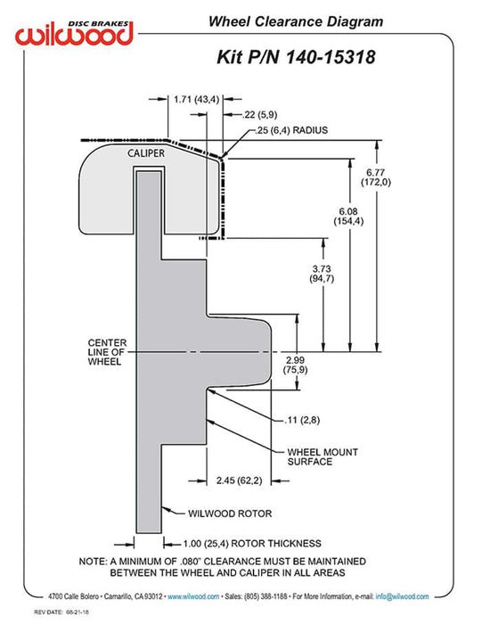 Wilwood Disc Brakes Wilwood Classic Series Dynalite Front Brake Kits 140-15318 Autofit