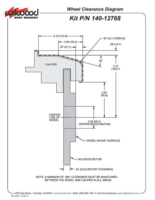 Wilwood Disc Brakes Wilwood Combination Parking Brake Kits 140-12768-D Autofit