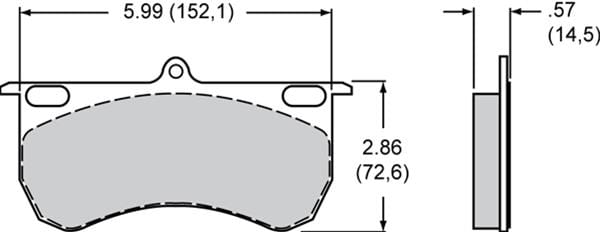 Wilwood Disc Brakes Wilwood Composite Metallic Brake Pads 150-10479-PS Autofit