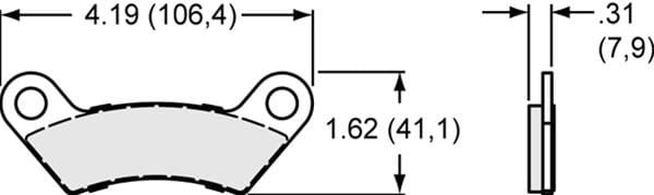 Wilwood Disc Brakes Wilwood Composite Metallic Brake Pads 150-15799K Autofit