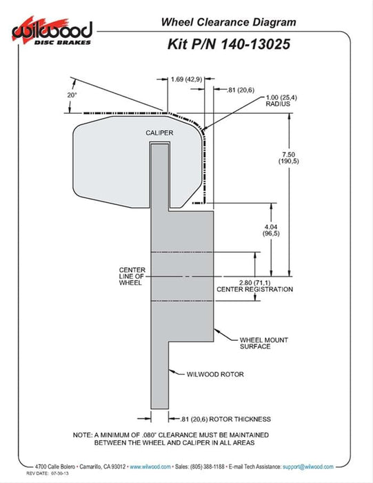 Wilwood Disc Brakes Wilwood D154 Rear Parking Brake Kits 140-13025-R Autofit