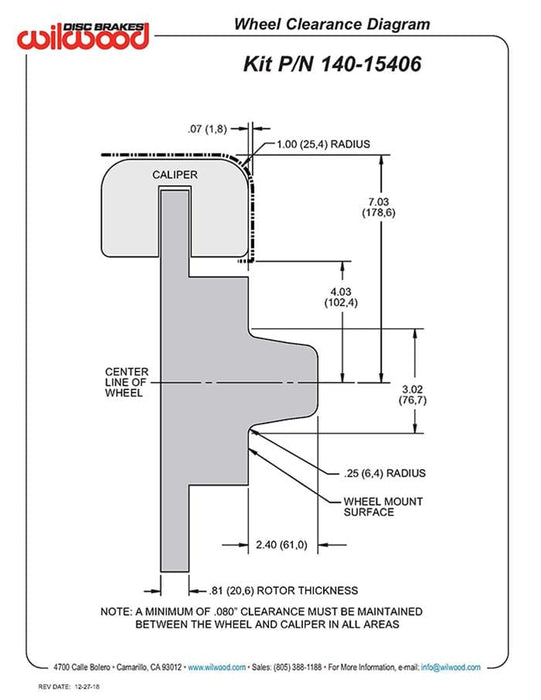 Wilwood Disc Brakes Wilwood DynaPro Dust-Boot Big Brake Front Brake Kits 140-15406-D Autofit