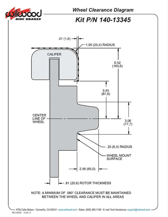 Wilwood Disc Brakes Wilwood DynaPro Dust-Boot Pro Series Front Brake Kits 140-13345-R Autofit