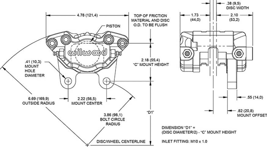 Wilwood Disc Brakes Wilwood DynaPro Forged Brake Calipers 120-16070-RD Autofit