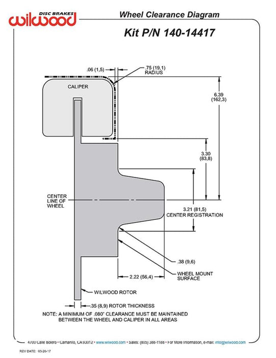 Wilwood Disc Brakes Wilwood DynaPro Lug-Mount Front Dynamic Drag Brake Kits 140-14417-D Autofit