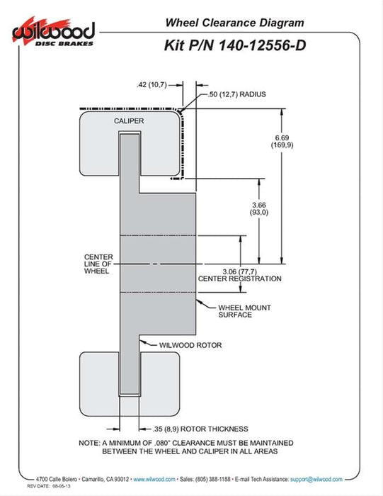 Wilwood Disc Brakes Wilwood DynaPro SA Lug Drive Dynamic Rear Drag Brake Kits 140-12556-D Autofit