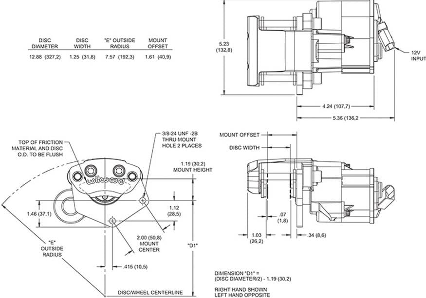 Wilwood Disc Brakes Wilwood Electronic Parking Brake Calipers 120-15687-RD Autofit