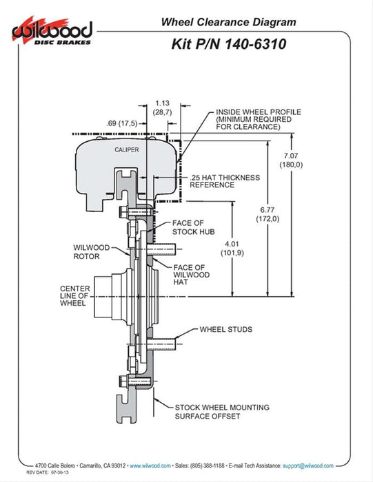 Wilwood Disc Brakes Wilwood Forged Dynalite Big Brake Front Brake Kits 140-6310-DR Autofit