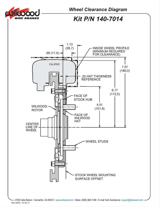 Wilwood Disc Brakes Wilwood Forged Dynalite Big Brake Front Brake Kits 140-7014-D Autofit