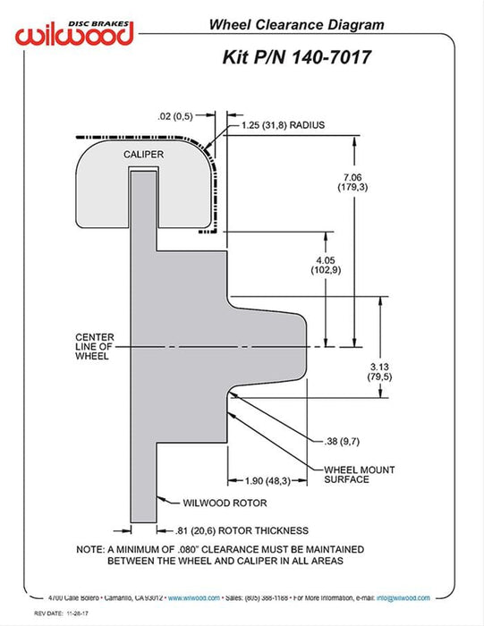 Wilwood Disc Brakes Wilwood Forged Dynalite Big Brake Front Brake Kits 140-7017-BD Autofit