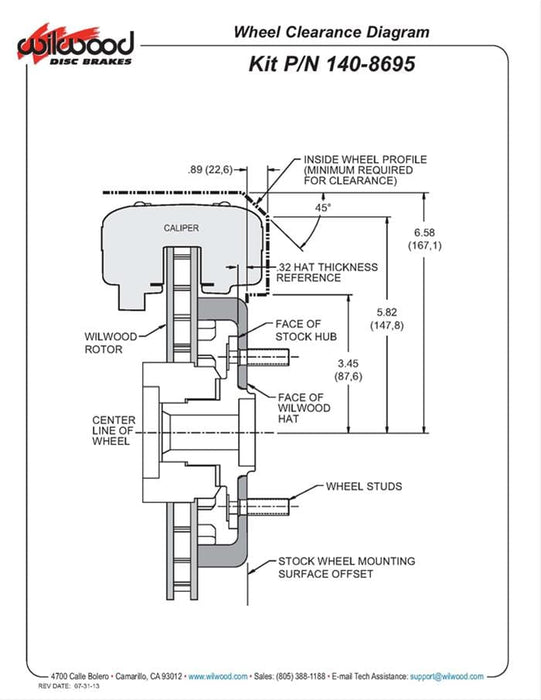 Wilwood Disc Brakes Wilwood Forged Dynalite Big Brake Front Brake Kits 140-8695 Autofit