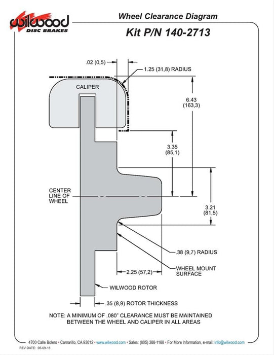Wilwood Disc Brakes Wilwood Forged Dynalite Front Drag Race Disc Brake Kits 140-2713-BD Autofit
