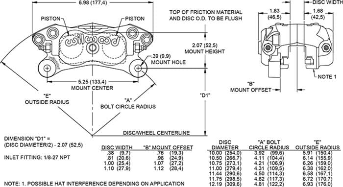 Wilwood Disc Brakes Wilwood Forged Dynalite Internal Calipers 120-16742-RD Autofit