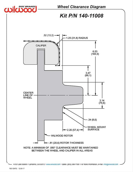 Wilwood Disc Brakes Wilwood Forged Dynalite Pro Series Front Disc Brake Kits 140-11008 Autofit