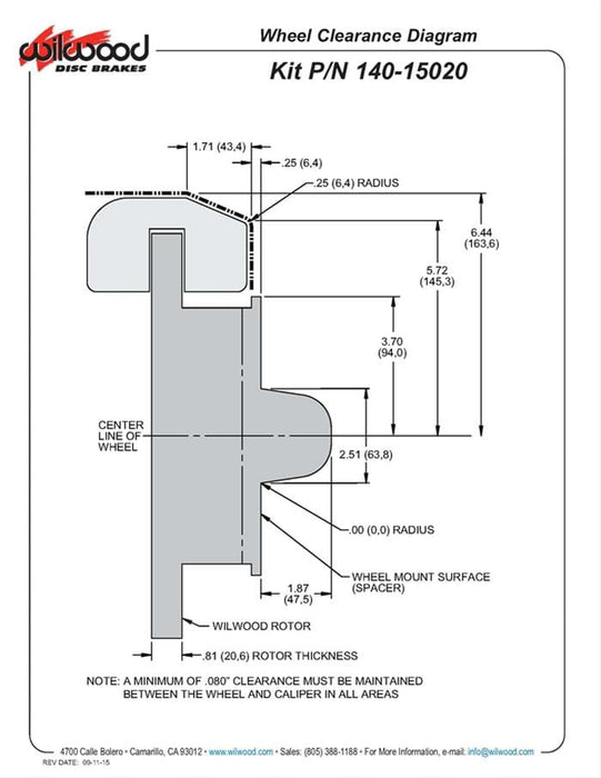 Wilwood Disc Brakes Wilwood Forged Dynalite Pro Series Front Disc Brake Kits 140-15020-DR Autofit