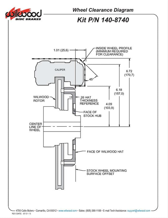 Wilwood Disc Brakes Wilwood Forged Dynalite Pro Series Front Disc Brake Kits 140-8740 Autofit