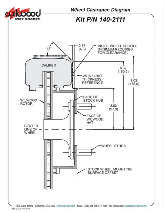 Wilwood Disc Brakes Wilwood Forged Dynalite Pro Series Rear Disc Brake Kits 140-2111-B Autofit