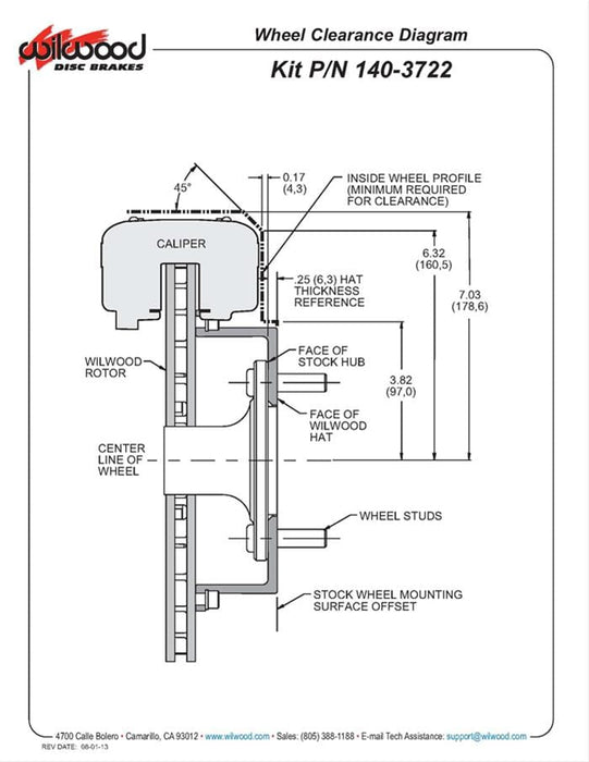 Wilwood Disc Brakes Wilwood Forged Dynalite Pro Series Rear Disc Brake Kits 140-3722-B Autofit