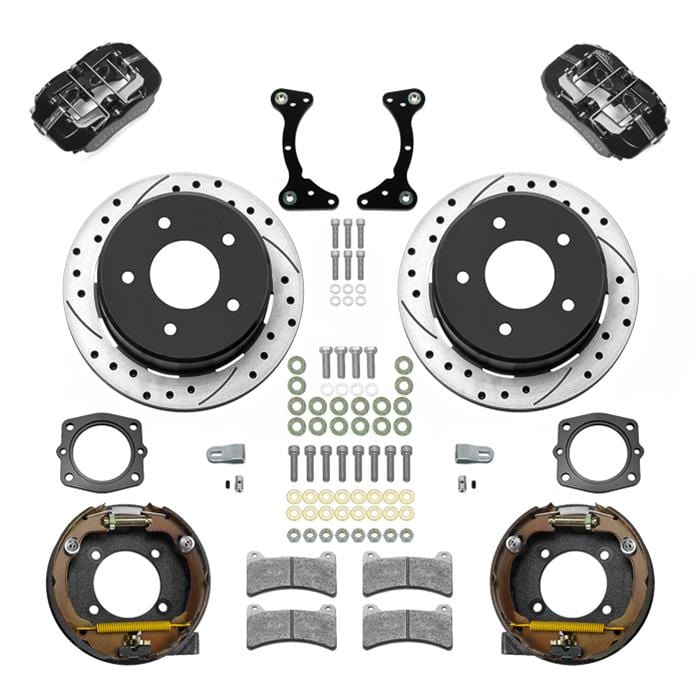 Wilwood Disc Brakes Wilwood Forged Dynalite Rear Drum-to-Disc Brake Kits 140-17541-D Autofit