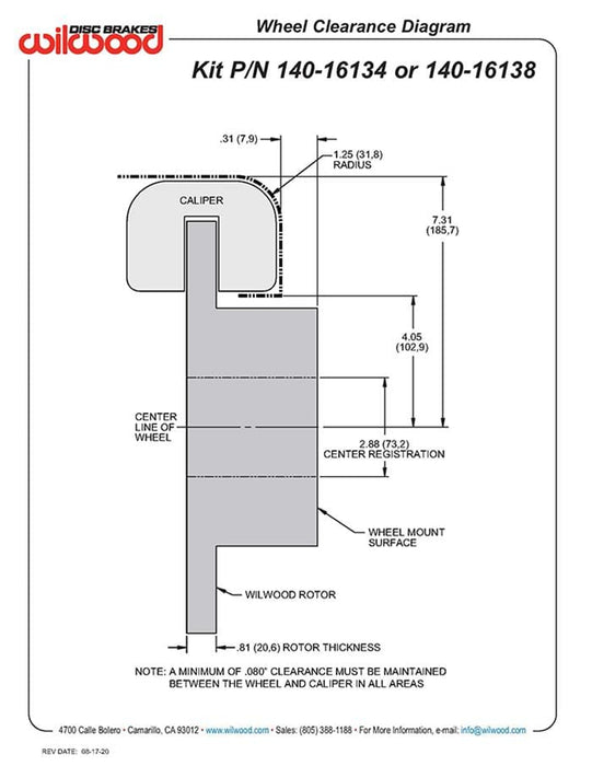 Wilwood Disc Brakes Wilwood Forged Dynalite Rear Electronic Parking Brake Kits 140-16138 Autofit