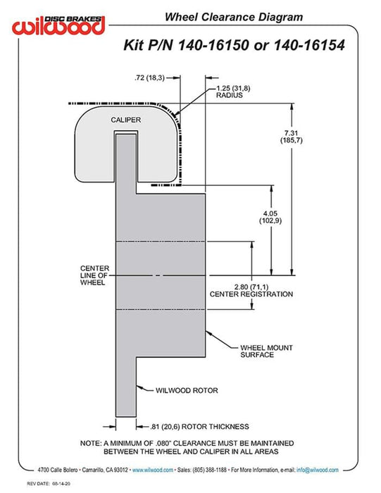 Wilwood Disc Brakes Wilwood Forged Dynalite Rear Electronic Parking Brake Kits 140-16150 Autofit
