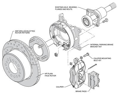 Wilwood Disc Brakes Wilwood Forged Dynalite Rear Parking Brake Kits 140-11828-R Autofit