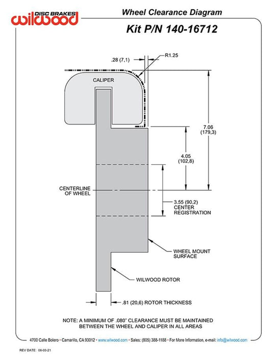 Wilwood Disc Brakes Wilwood Forged Dynalite Rear Parking Brake Kits 140-16712-DR Autofit
