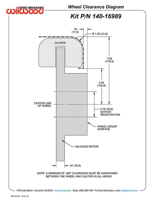 Wilwood Disc Brakes Wilwood Forged Dynalite Rear Parking Brake Kits 140-16989-DR Autofit