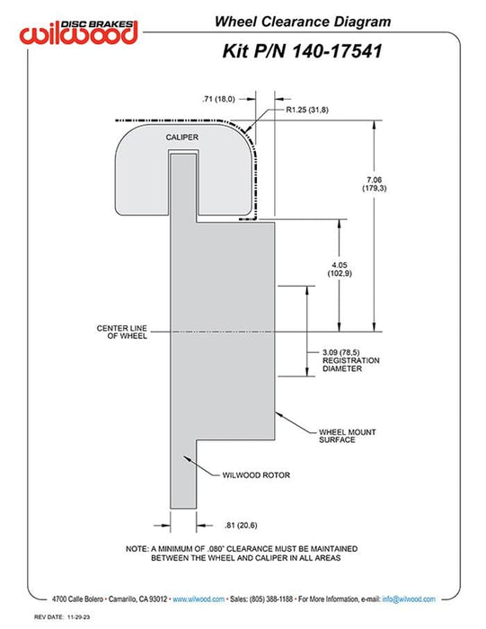 Wilwood Disc Brakes Wilwood Forged Dynalite Rear Parking Brake Kits 140-17541-DR Autofit