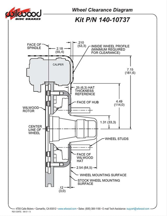 Wilwood Disc Brakes Wilwood Forged DynaPro 6 Big Brake Front Brake Kits 140-10737-R Autofit