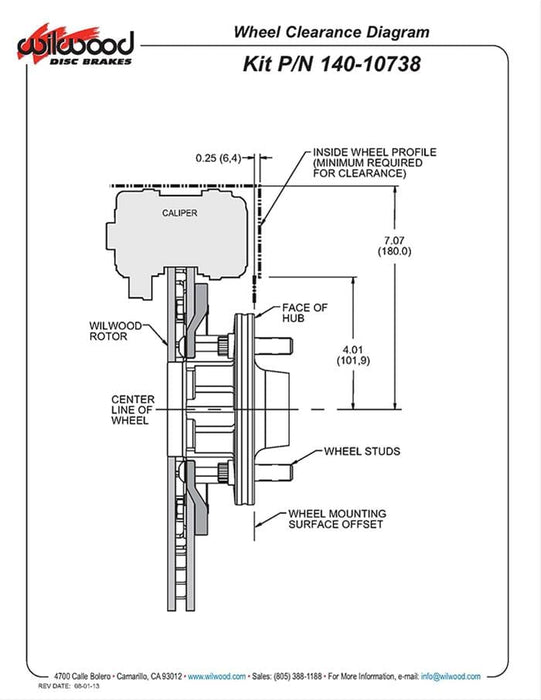 Wilwood Disc Brakes Wilwood Forged DynaPro 6 Big Brake Front Brake Kits 140-10738-R Autofit