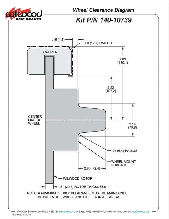 Wilwood Disc Brakes Wilwood Forged DynaPro 6 Big Brake Front Brake Kits 140-10739-R Autofit