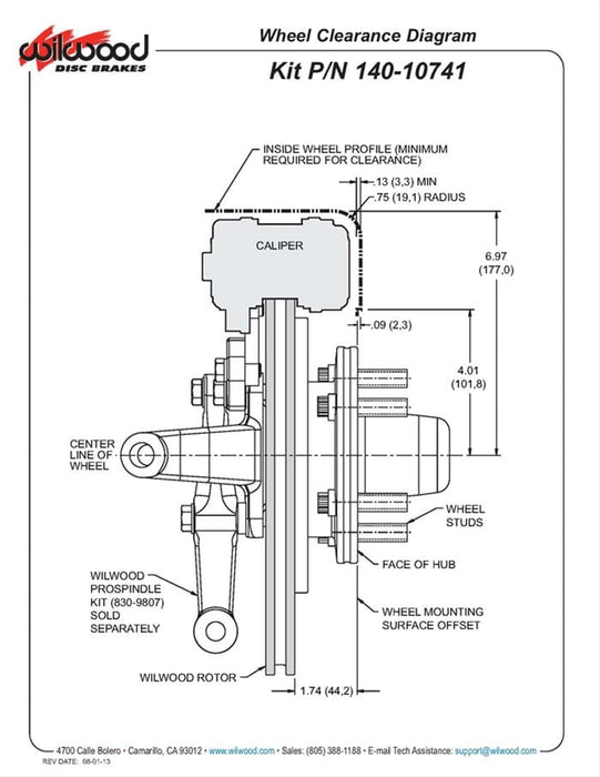 Wilwood Disc Brakes Wilwood Forged DynaPro 6 Big Brake Front Brake Kits 140-10741 Autofit